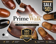 Load image into Gallery viewer, Prime Walk™ BLACK PESHAWARI Shoes (Black/White) | 50% OFF 🔥