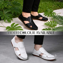 Load image into Gallery viewer, Prime Walk™ BLACK PESHAWARI Shoes (Black/White) | 50% OFF 🔥