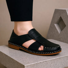 Load image into Gallery viewer, Prime Walk™ BLACK PESHAWARI Shoes (Black/White) | 50% OFF 🔥