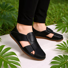 Load image into Gallery viewer, Prime Walk™ BLACK PESHAWARI Shoes (Black/White) | 50% OFF 🔥
