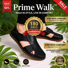 Load image into Gallery viewer, Prime Walk™ BLACK PESHAWARI Shoes (Black/White) | 50% OFF 🔥
